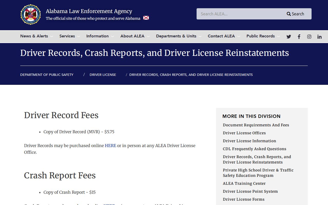Barbour County arrest lookup and official ALEA crash report channel