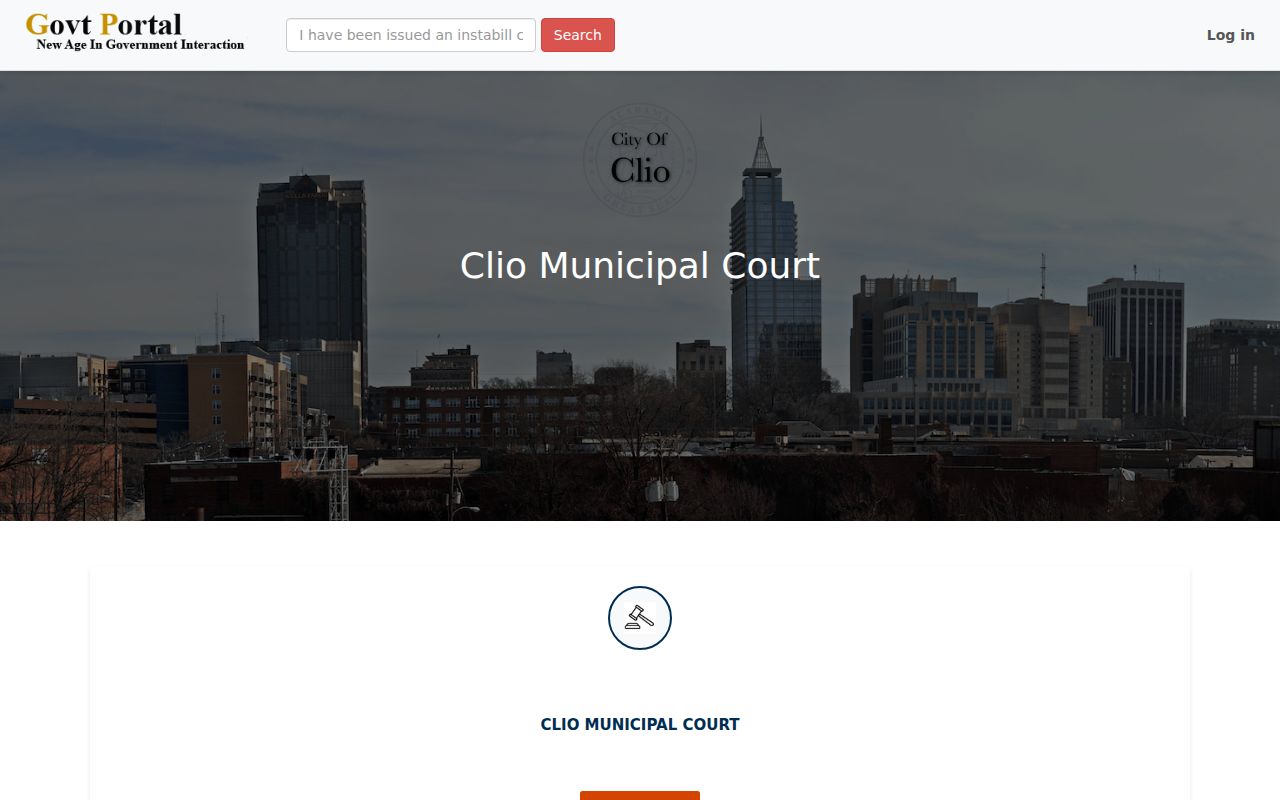 Clio criminal records municipal court portal entry