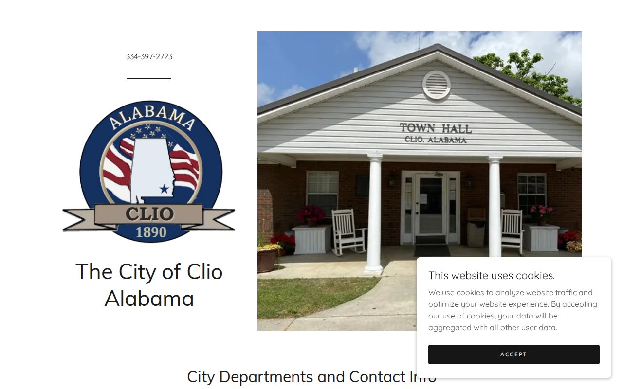 Clio criminal records contact page for City Hall and the Court Clerk