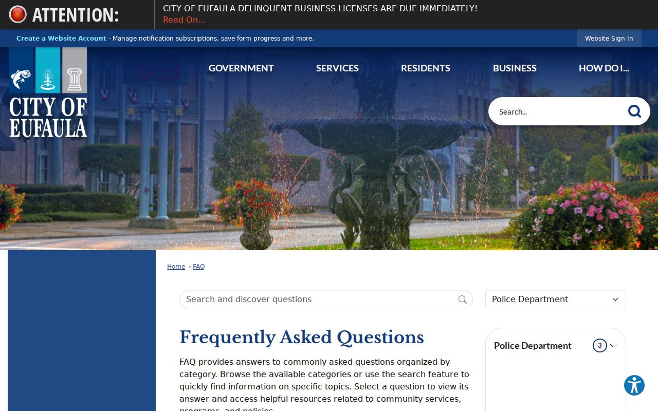 Eufaula criminal record report copy fees and routes