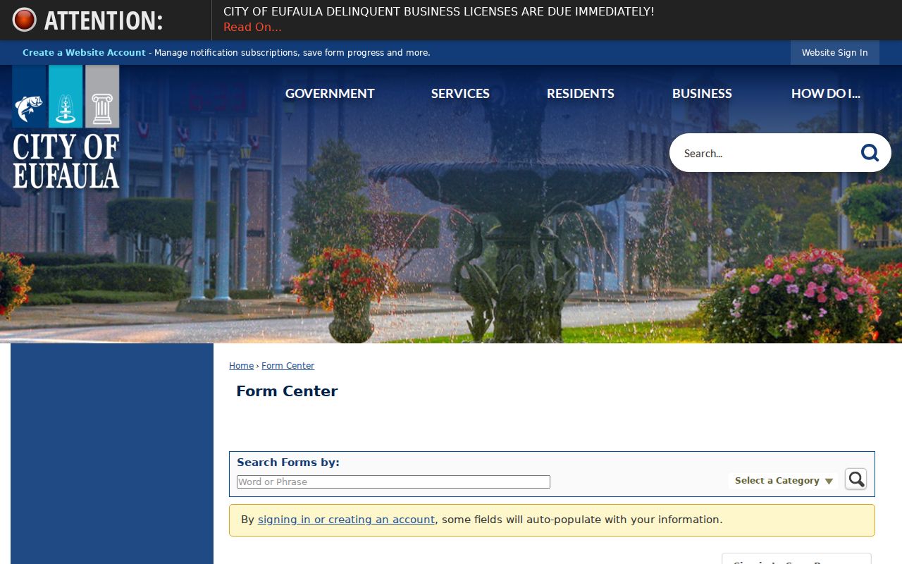 Eufaula criminal record police inquiry form